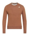 K-way Man Sweater Camel Size S Merino Wool In Sand