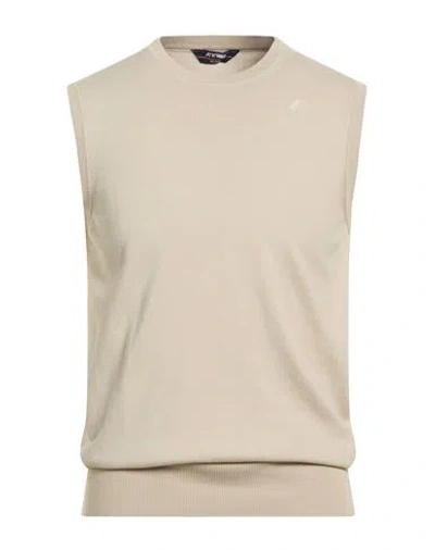 K-way Man Sweater Light Grey Size L Cotton In Brown