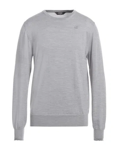 K-way Man Sweater Light Grey Size Xl Virgin Wool In Grey