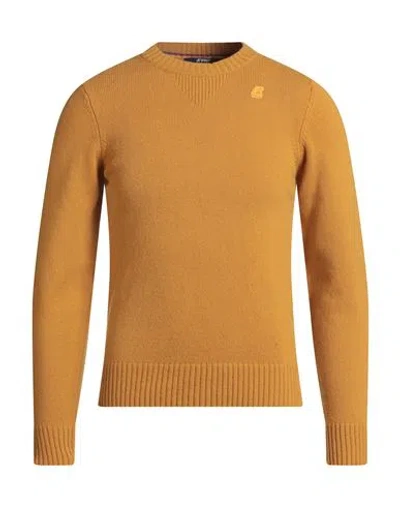 K-WAY K-WAY MAN SWEATER MARIGOLD SIZE S WOOL, POLYAMIDE