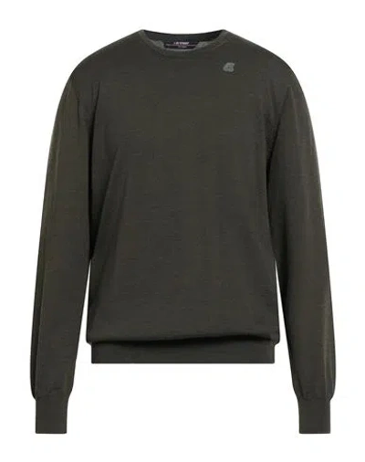 K-way Man Sweater Military Green Size Xxl Virgin Wool