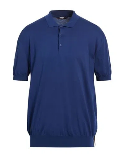 K-way Man Sweater Navy Size Xxl Cotton In Blue