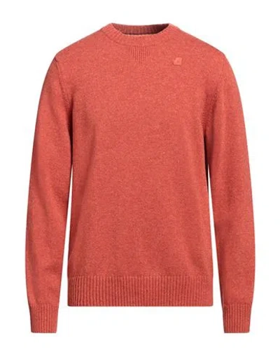K-way Man Sweater Rust Size Xl Wool, Polyamide In Red