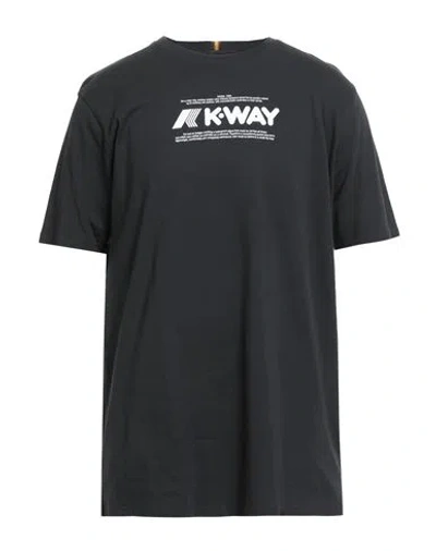 K-way Man T-shirt Black Size Xxl Cotton