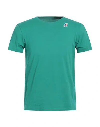 K-way Man T-shirt Emerald Green Size S Cotton