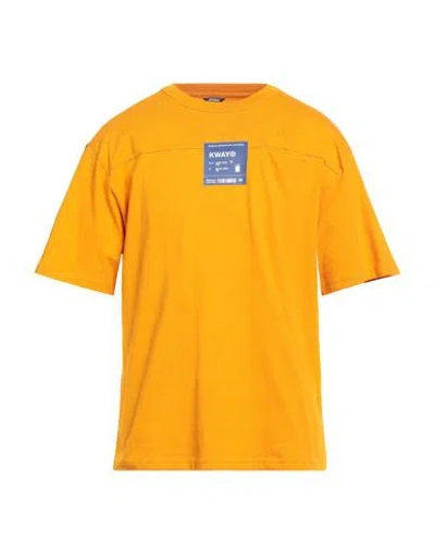 K-way Man T-shirt Orange Size Xl Cotton