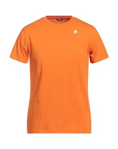 K-way Man T-shirt Orange Size Xxl Cotton