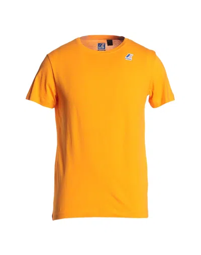 K-WAY K-WAY MAN T-SHIRT ORANGE SIZE XXS COTTON