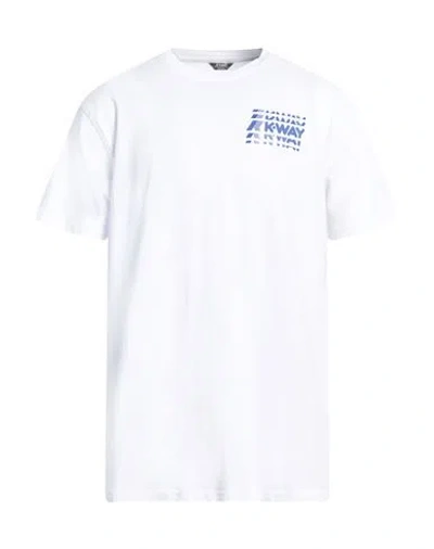K-way Man T-shirt White Size Xxl Cotton