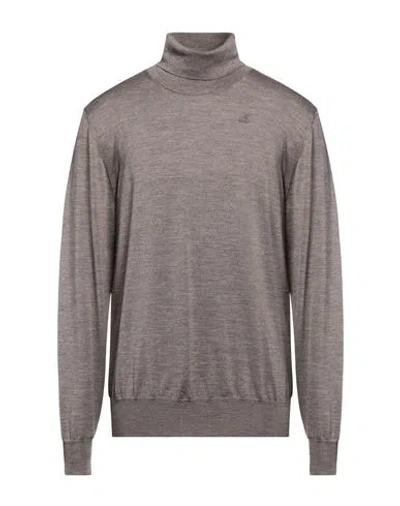 K-way Man Turtleneck Beige Size S Virgin Wool
