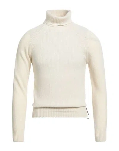 K-way Man Turtleneck Ivory Size S Wool In White