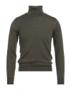 K-way Man Turtleneck Military Green Size S Virgin Wool