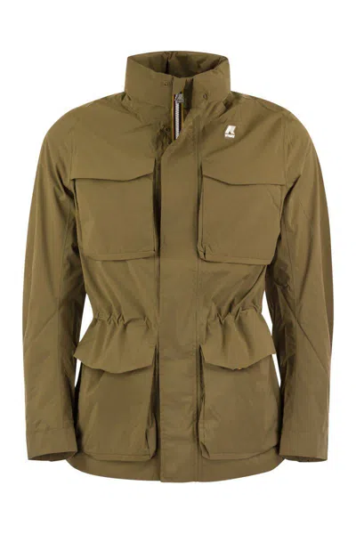 K-WAY K-WAY MANFIELD JACKET IN WATERPROOF FABRIC