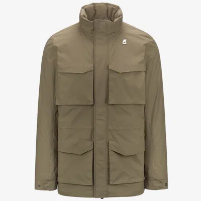 K-way Jacket  Men Color Green In Neturals