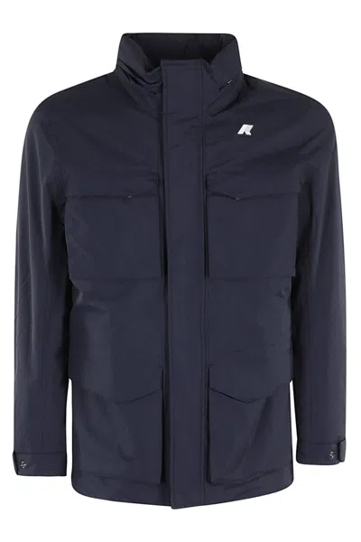 K-way Manphy Warm Ottoman Jacket In Blue