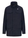 K-way Manuel Multiple-pockets Jacket In Blue
