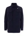 K-way Man Jacket Midnight Blue Size Xxl Recycled Polyamide In Black