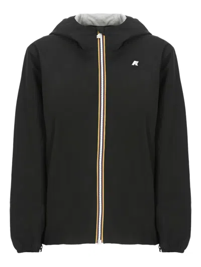 K-way Marguerite Hooded Zip-front Jacket In Black