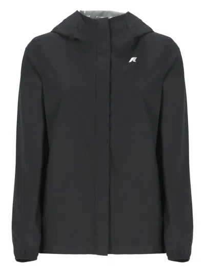 K-way Marguerite Kapuzenjacke Mit Reissverschluss In Black