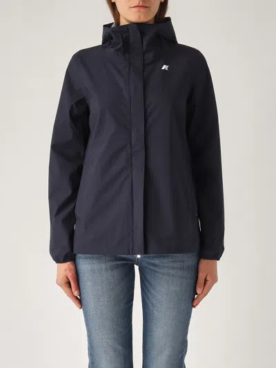K-way Marguerite Stretch Dot Jacket In Nero Neri E Grigi