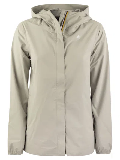 K-way Marguerite Stretch - Hooded Jacket In Ice