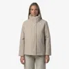 K-way Marletta St Warm Jacket Corto Calda Beige Grigia With Adjustable Aperture K7125kw Xp2 In Neutral