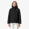 K-way Marletta St Warm Jacket Corto Calda Black Grigia With Adjustable Aperture K7125kw Usy Black In Black
