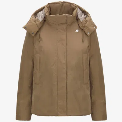 K-way Long-sleeved Casual Jacket In Brown