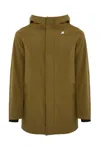 K-way Marlyn Bonded Long Jacket Jacket In Brown Corda - Blue D