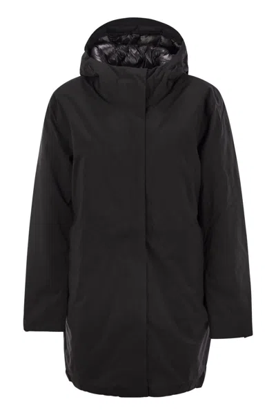 K-way K Way Mathiel Bonded Hooded Jacket In Black