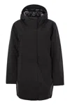 K-way K Way Mathiel Bonded Hooded Jacket In Black