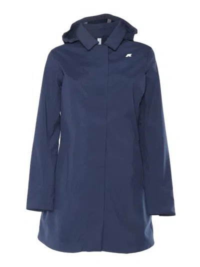 K-way Mathy Bonded Down Jacket In Blue