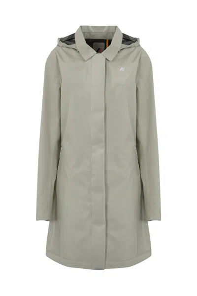 K-way Mathy Bonded Jersey Jacket In Beige Lt