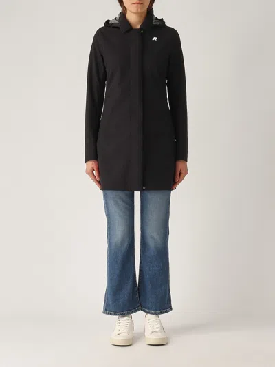 K-way Mathy Bonded Jersey Jacket In Black