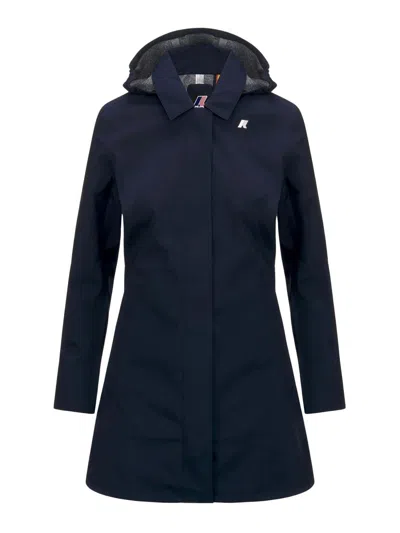 K-way Giubbino Mathy Bonded Jersey Blu In Blue