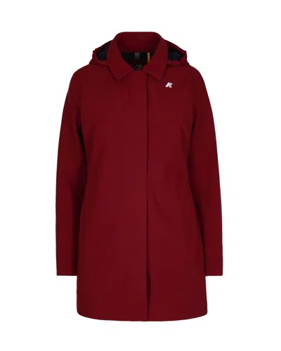 K-WAY MATHY BONDED RED SYRAH/BLUE DEPTH JACKET