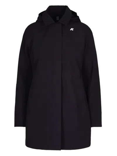 K-way Mathy Hooded Coat In Black