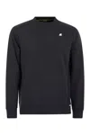 K-way K Way Medina Cotton Blend Crewneck Sweatshirt In Black