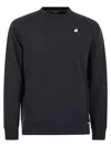 K-way K Way Medina Cotton Blend Crewneck Sweatshirt In Black