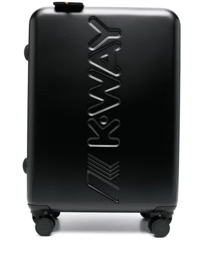 K-way Medium Logo-debossed Trolley In Black