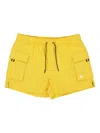 K-way Mellow Flap-pocket Drawstring Swim Shorts In Yellow