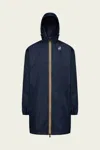 K-way Men's Le Vrai 3.0 Eiffel Rain Jacket In Blue Depth In Blue