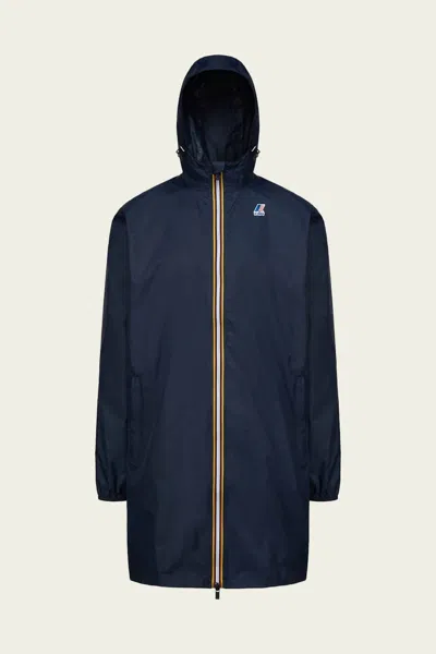 K-way Men's Le Vrai 3.0 Eiffel Rain Jacket In Blue Depth