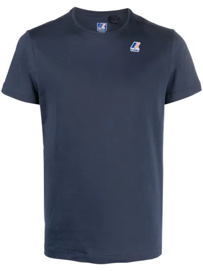 K-way Navy Blue Logo T-shirt