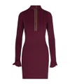 K-way Minid Scuba Mini Dress In Burgundy