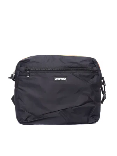 K-way Moire Pouch Bag In Black