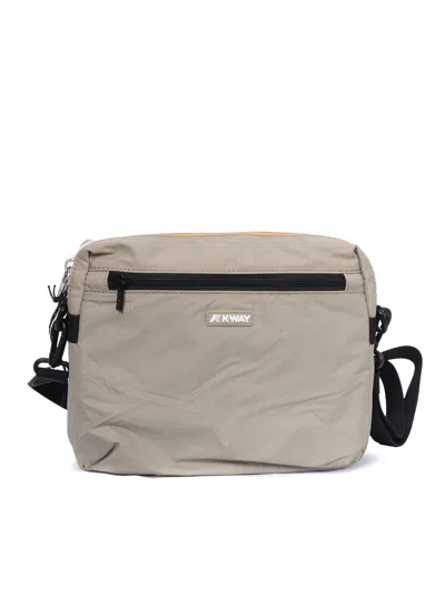 K-way Moire Pouch Bag In Neutral