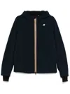 K-way Drawstring Hooded Waterproof Jacket In Blue