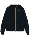 K-way Drawstring Hooded Waterproof Jacket In Blue
