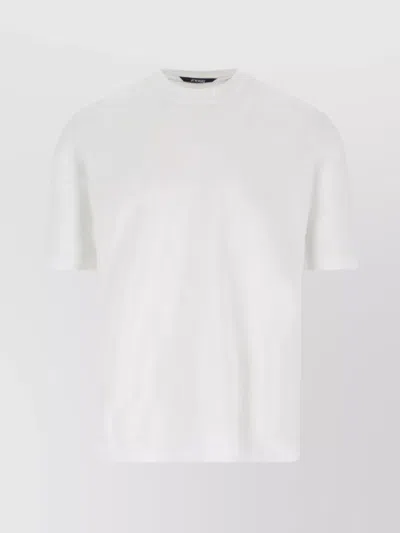 K-way Neckline Crew Plain Short Sleeves In White